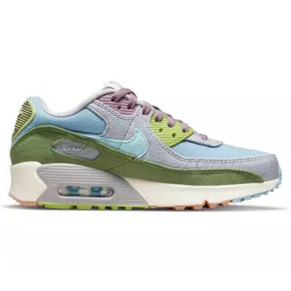 Nike Kids Air Max Sneakers in Light Blue, Olive Green, Lilac, and Mint